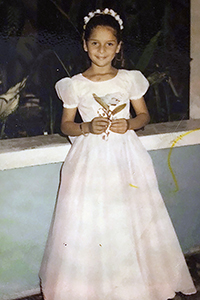 Claudia N as a child