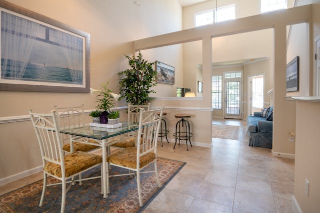 kitchen table in beige room